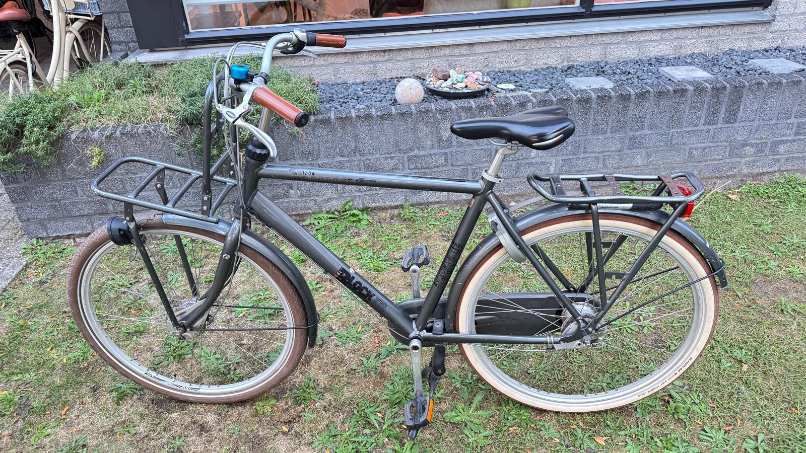 Transportfiets met voordrager en 7 versnellingen, Fietsen en Brommers, Terugtraprem, Gebruikt, Versnellingen, 53 tot 57 cm