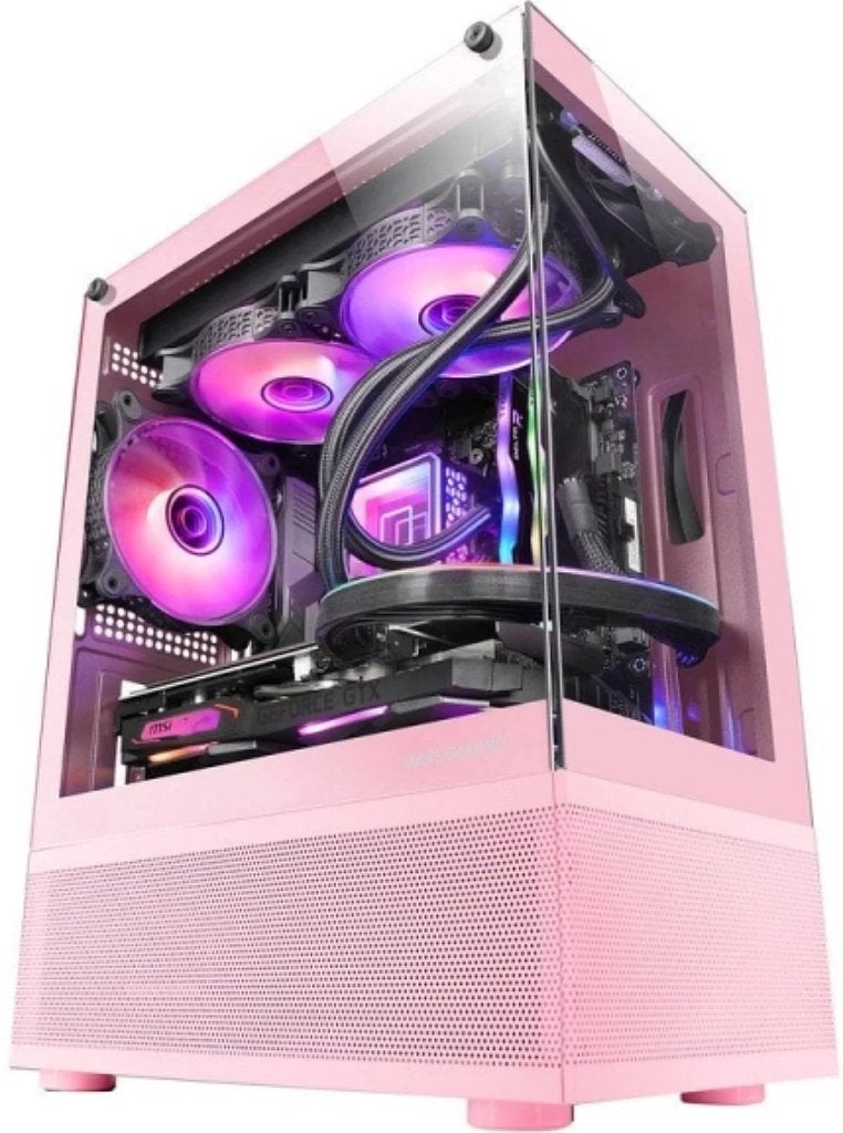 Mars Gaming MC-SE mini-tower roze, behuizing gaming build !!, Ophalen of Verzenden, Nieuw, Gaming, SSD