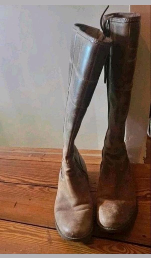 Timberland bruine laarzen, Hoge laarzen, Bruin, Ophalen of Verzenden, Zo goed als nieuw