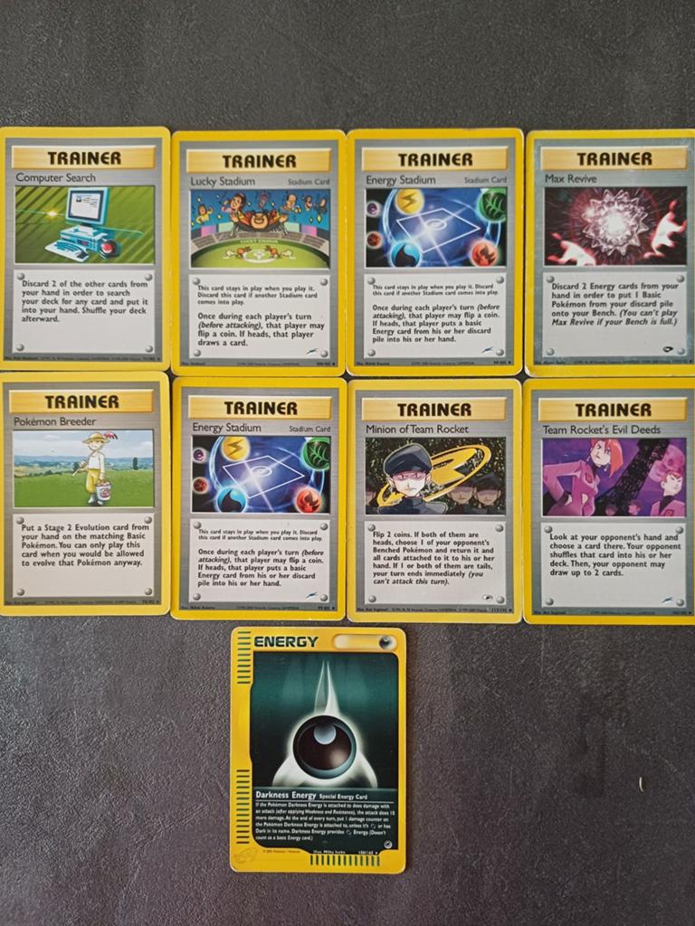 Pokémon Trainer & Energy Kaart Set (9 stuks), Ophalen, Gebruikt, Meerdere kaarten