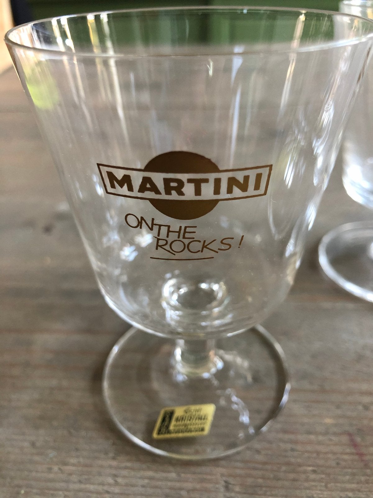 Set van 4 vintage Martini 'On The Rocks' glazen, Ophalen of Verzenden