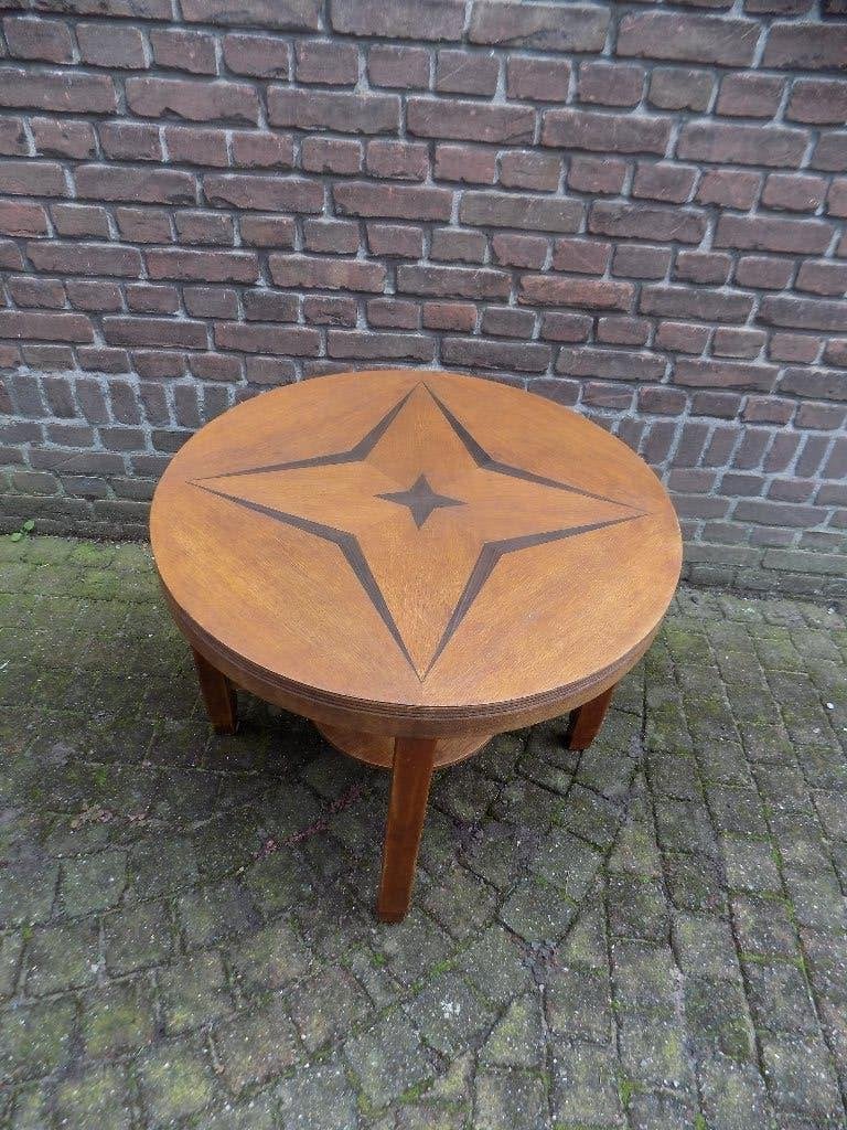 Amsterdamse school art deco salontafel tafel bijzettafel, Ophalen, Gebruikt, Hout