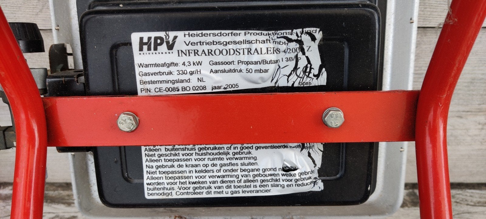 Heidersdorfer Infraroodstraler 4200Z - Gasheater, Ophalen, Gebruikt