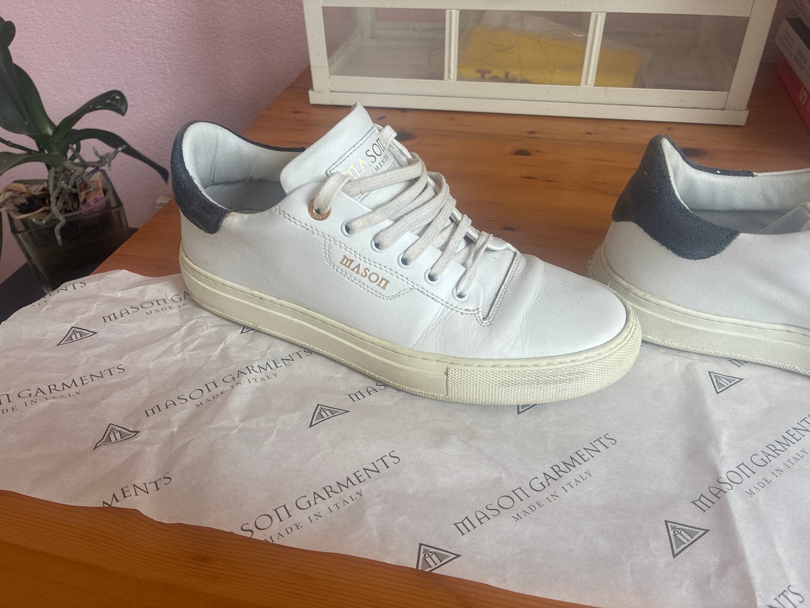 Mason Garments witte sneakers mt 42 - Zo goed als nieuw, Kleding | Heren, Schoenen, Ophalen of Verzenden, Zo goed als nieuw, Wit