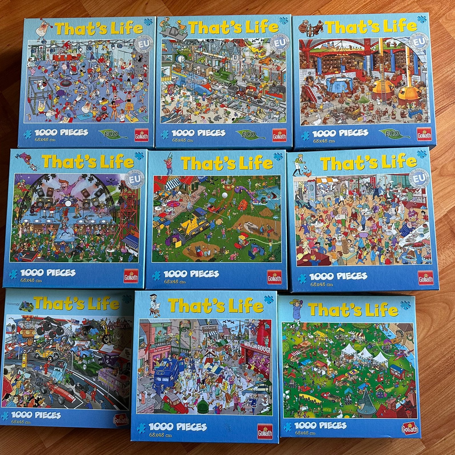 22 That’s Life legpuzzels van 1000 stukjes, Ophalen, 500 t/m 1500 stukjes, Zo goed als nieuw, Legpuzzel