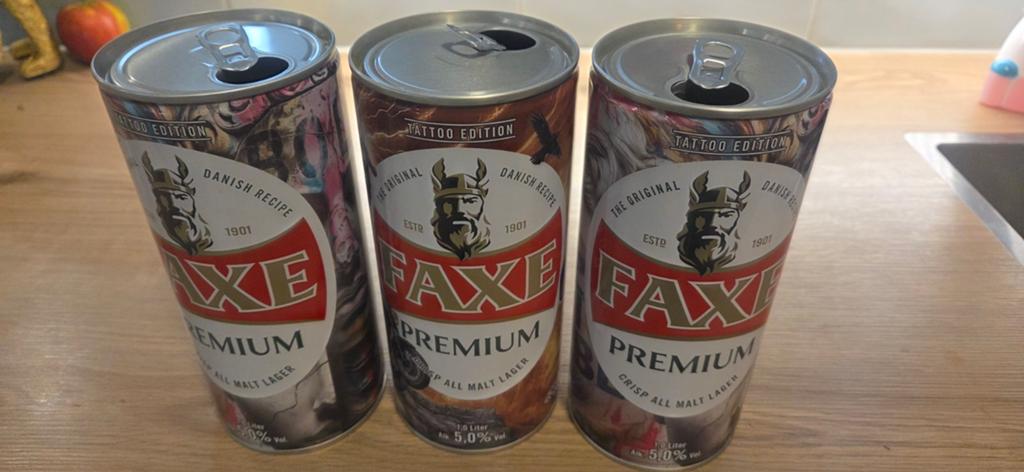 3  liter blikken faxe tattoo edition, Ophalen of Verzenden, Gebruikt, Overige typen, Overige merken