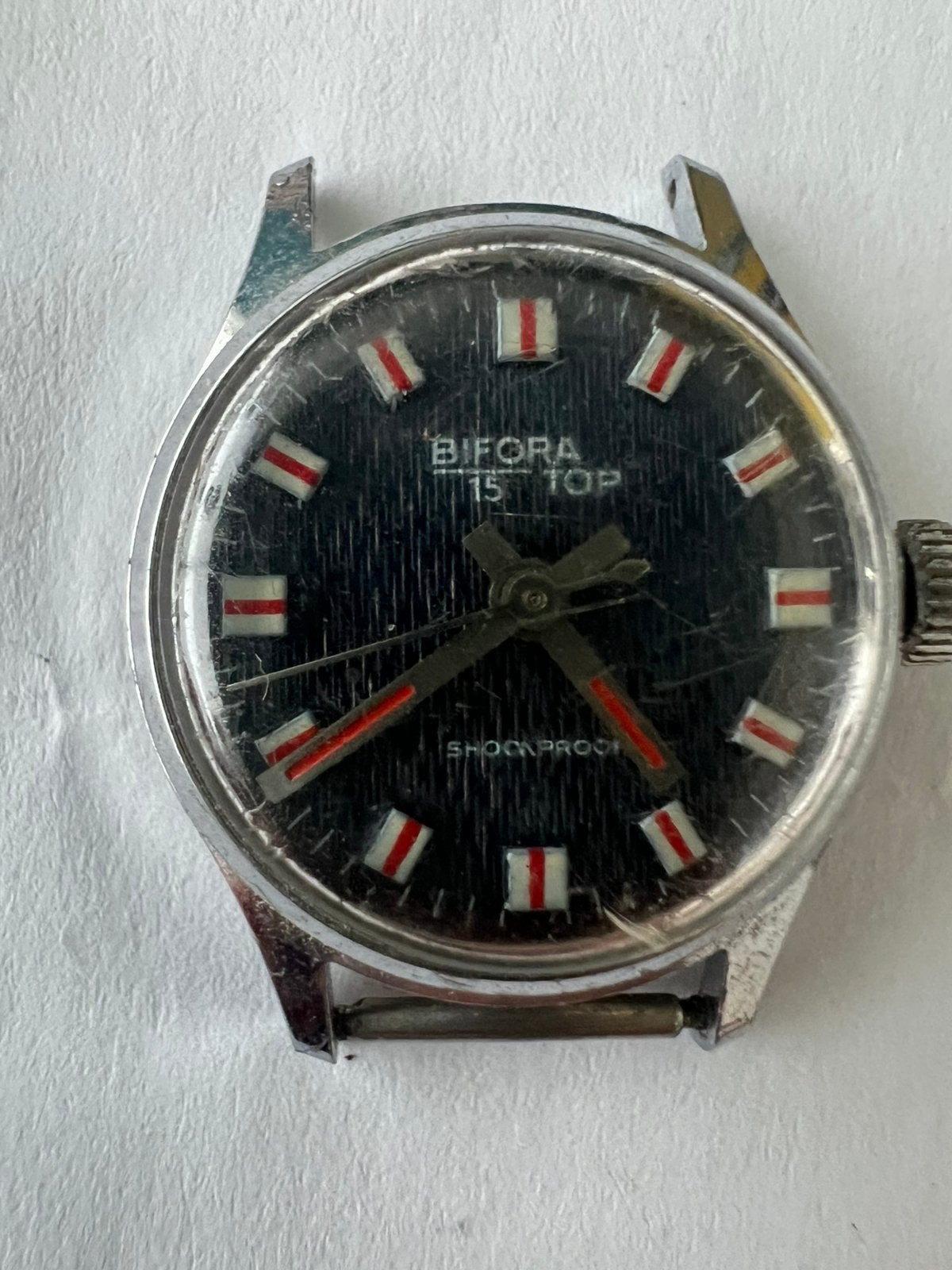Biofora opwindhorloge, Ophalen of Verzenden, Zo goed als nieuw, Leer, Overige merken
