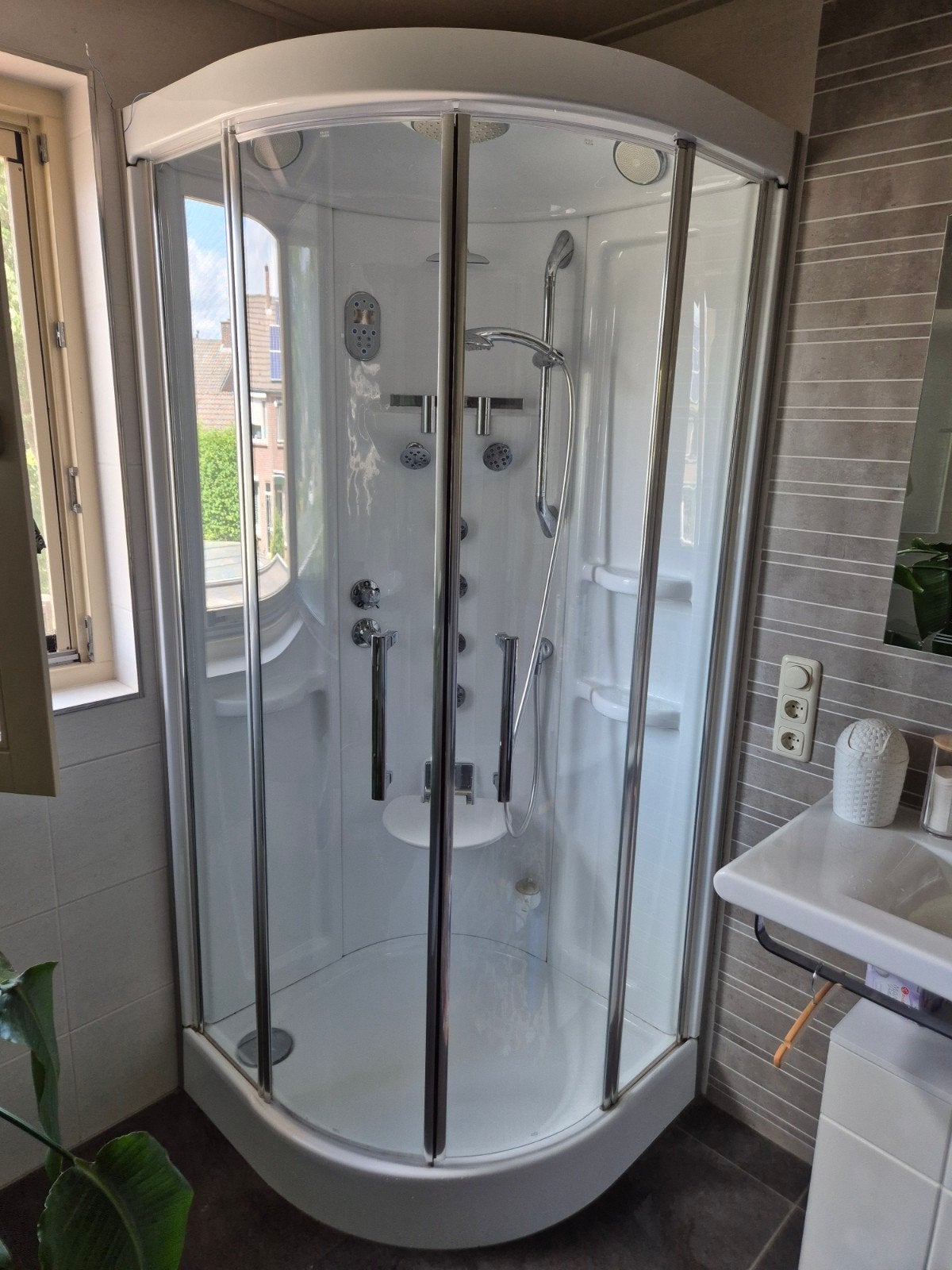 Novellini Douchecabine wellnesscabine - hydromassage, Ophalen, Gebruikt, Chroom, Douche