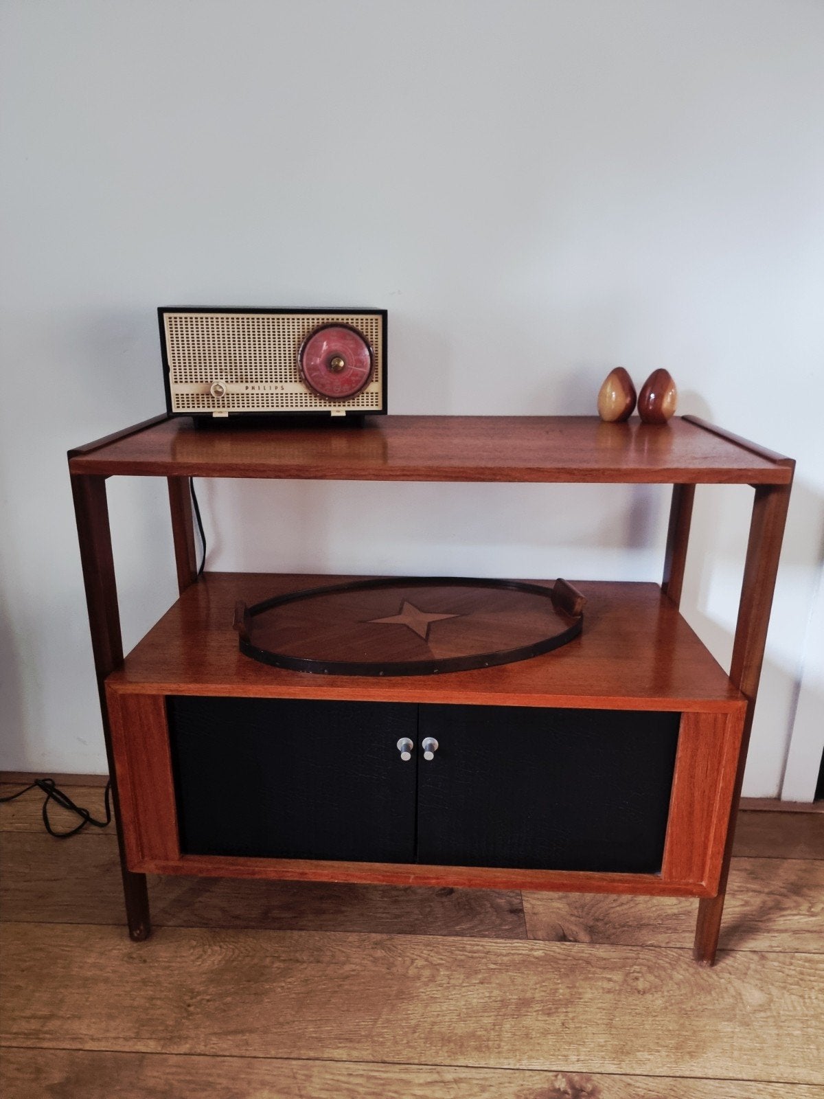 vintage mid century kastje met schuifdeuren, Ophalen, Gebruikt, 25 tot 50 cm, 50 tot 100 cm