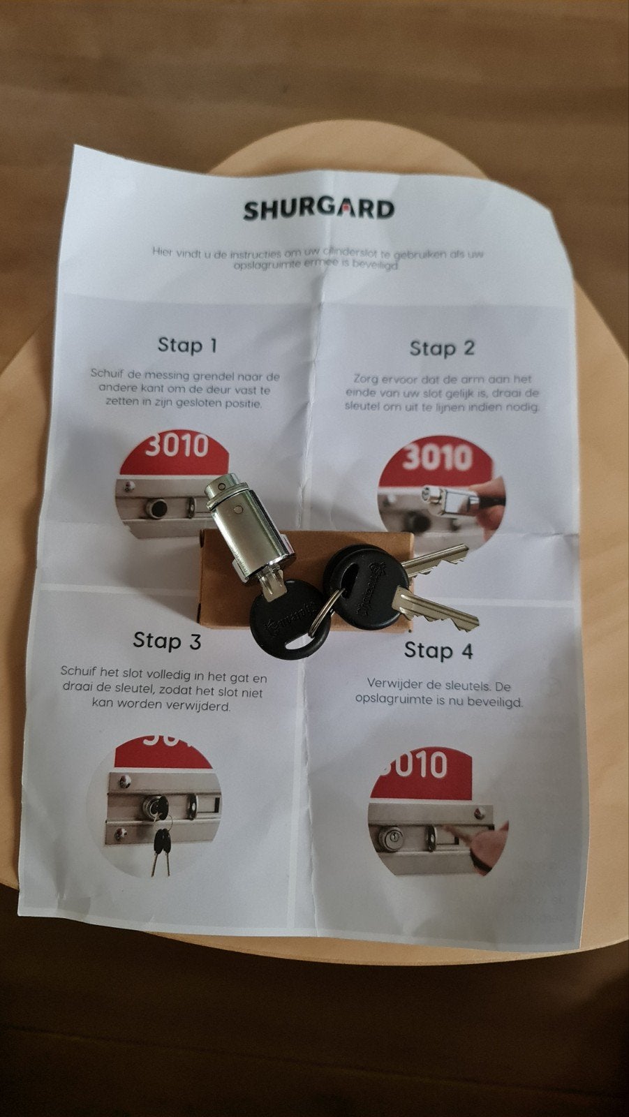 Shurgard Cilinderslot met Sleutels - Nieuw, Ophalen of Verzenden, Nieuw, Slot