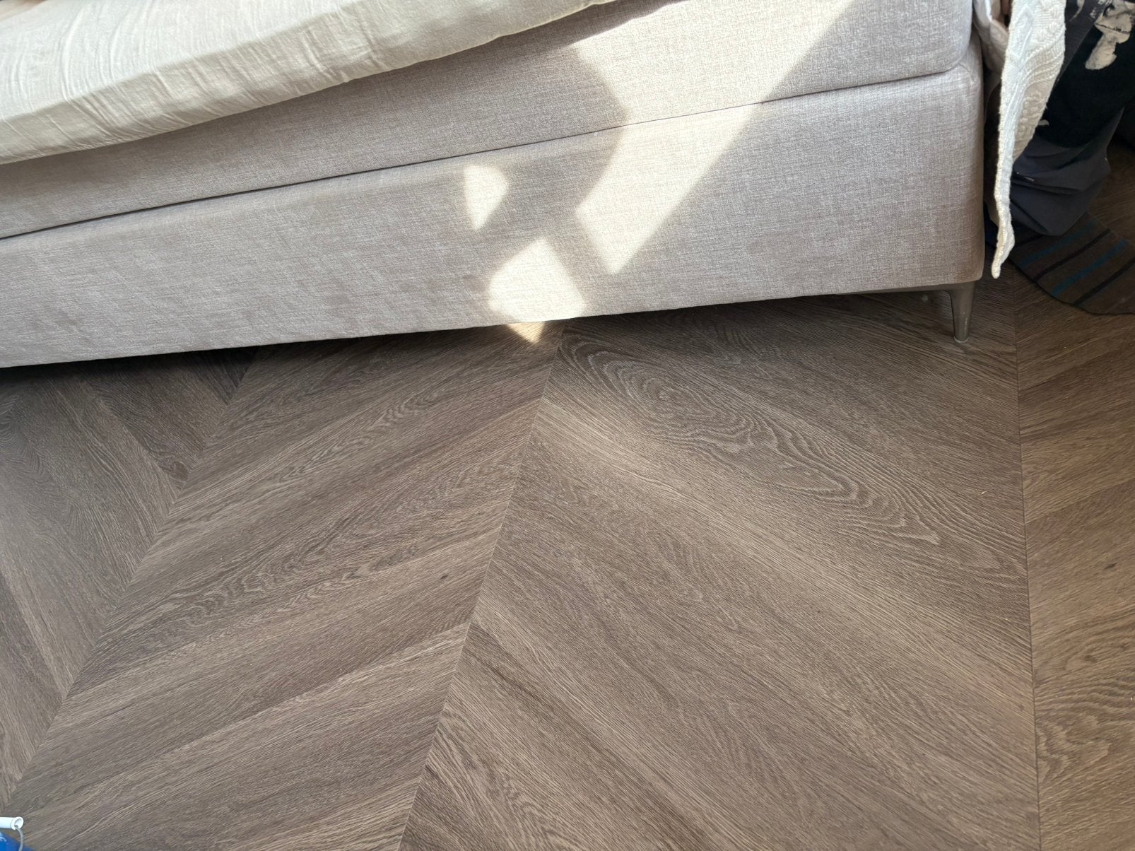 Boxspring taupe 180x200, Gebruikt, Bruin, Tweepersoons, Ophalen of Verzenden