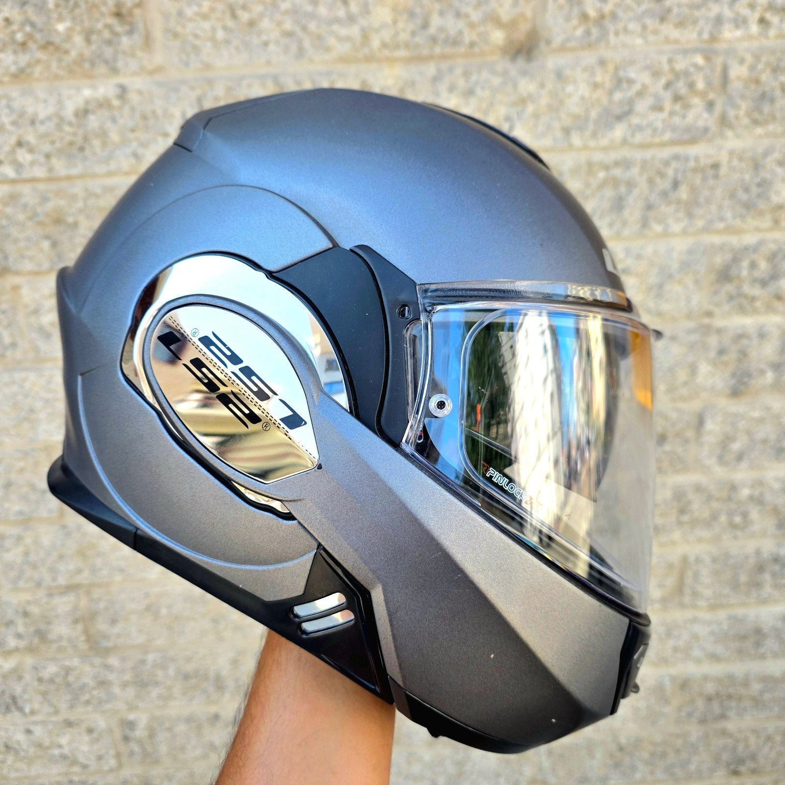 LS2 Valiant Systeemhelm - Grijs, Overige merken, M, Systeemhelm, Heren