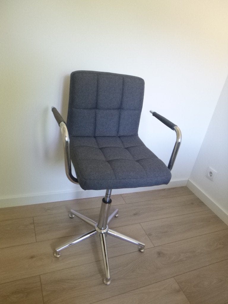 Vida XL burostoel/kantoor stoel, draaibaar/donkergrijs nieuw, Ophalen, Nieuw, Grijs, Bureaustoel