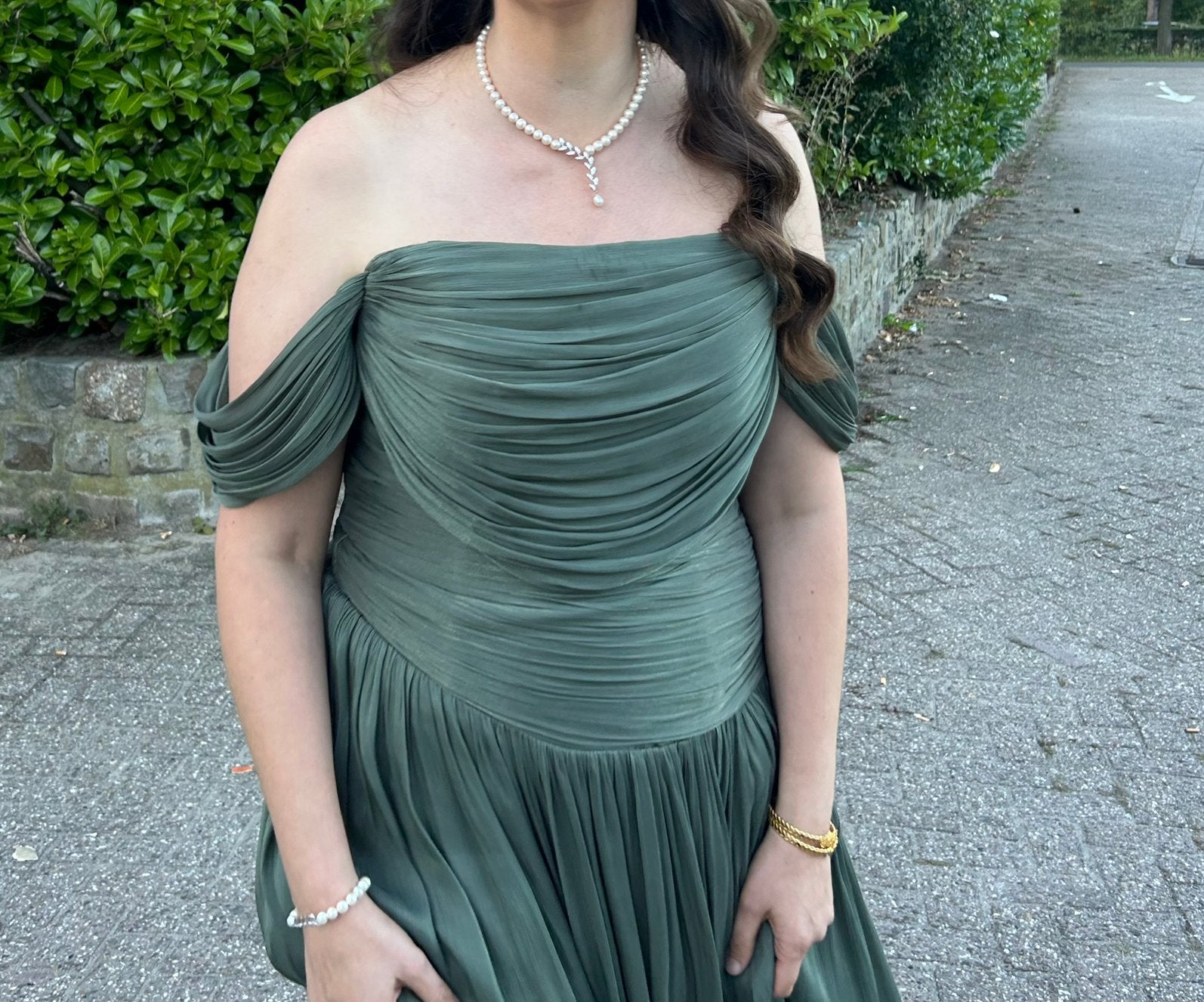 Elegante avondjurk, Ophalen, Zo goed als nieuw, Rood, Overige typen