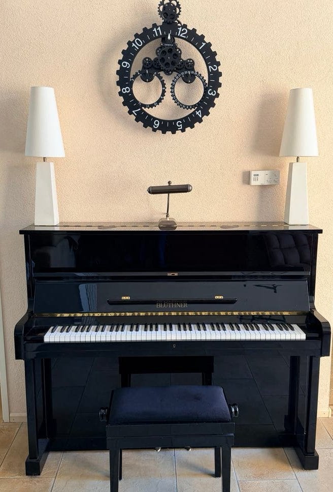 Schitterende Blüthner piano met pianokruk - Utrecht, Muziek en Instrumenten, Ophalen, Gebruikt, Zwart, Piano