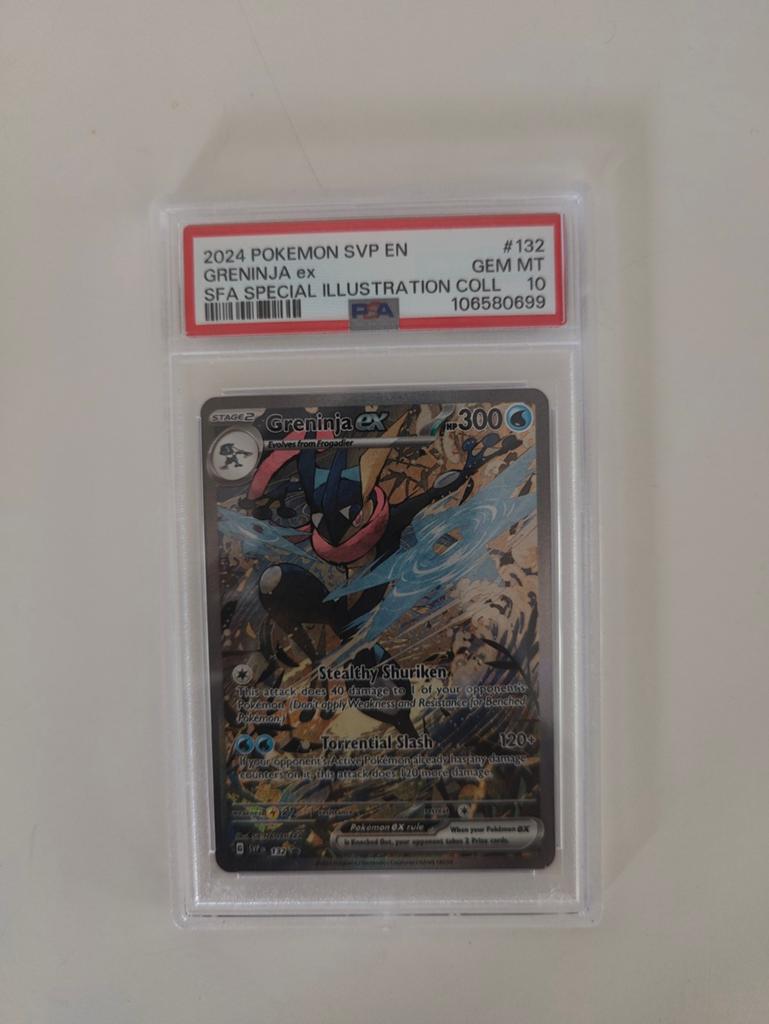 Greninja EX SVP 132 PSA 10, Ophalen of Verzenden, Nieuw, Losse kaart, Foil
