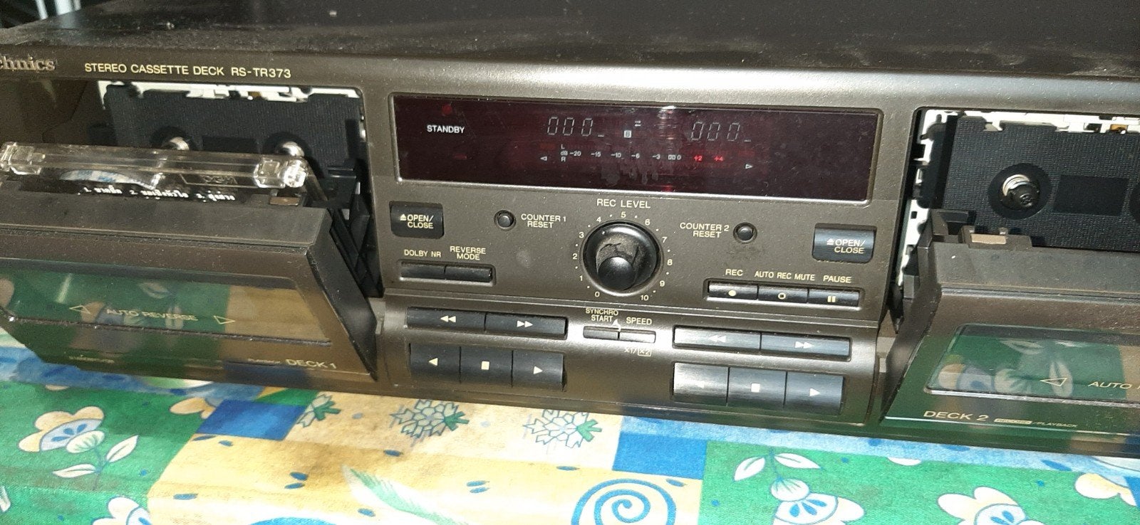 Technics RS-TR373 Stereo Cassettedeck - Dubbel, Ophalen, Dubbel, Overige merken, Auto-reverse