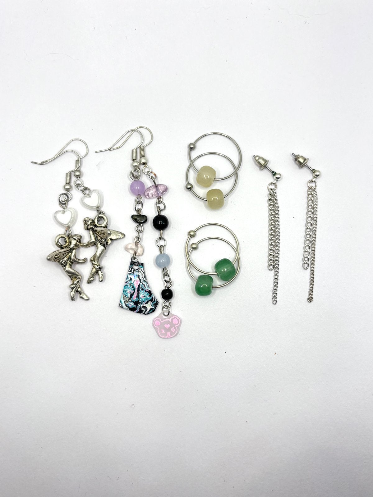 Diverse set oorbellen: hangers, knopjes, en meer, Overige materialen, Overige kleuren, Ophalen of Verzenden, Met edelsteen