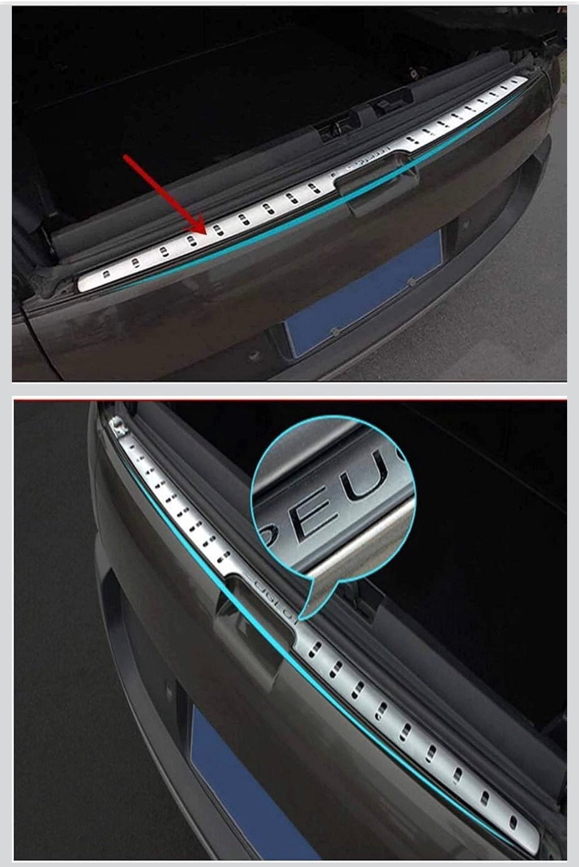 Peugeot 3008 2012-2019 bumper protector, Auto diversen, Autostickers, Ophalen of Verzenden