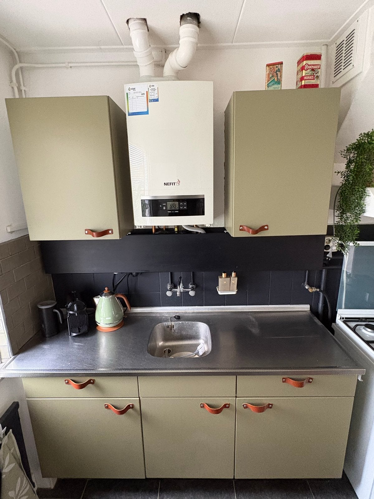 Compacte keuken met boven en onderkasten elk aanemelijk bod, Ophalen, Gebruikt, Overige kleuren, Enkelwandige keuken