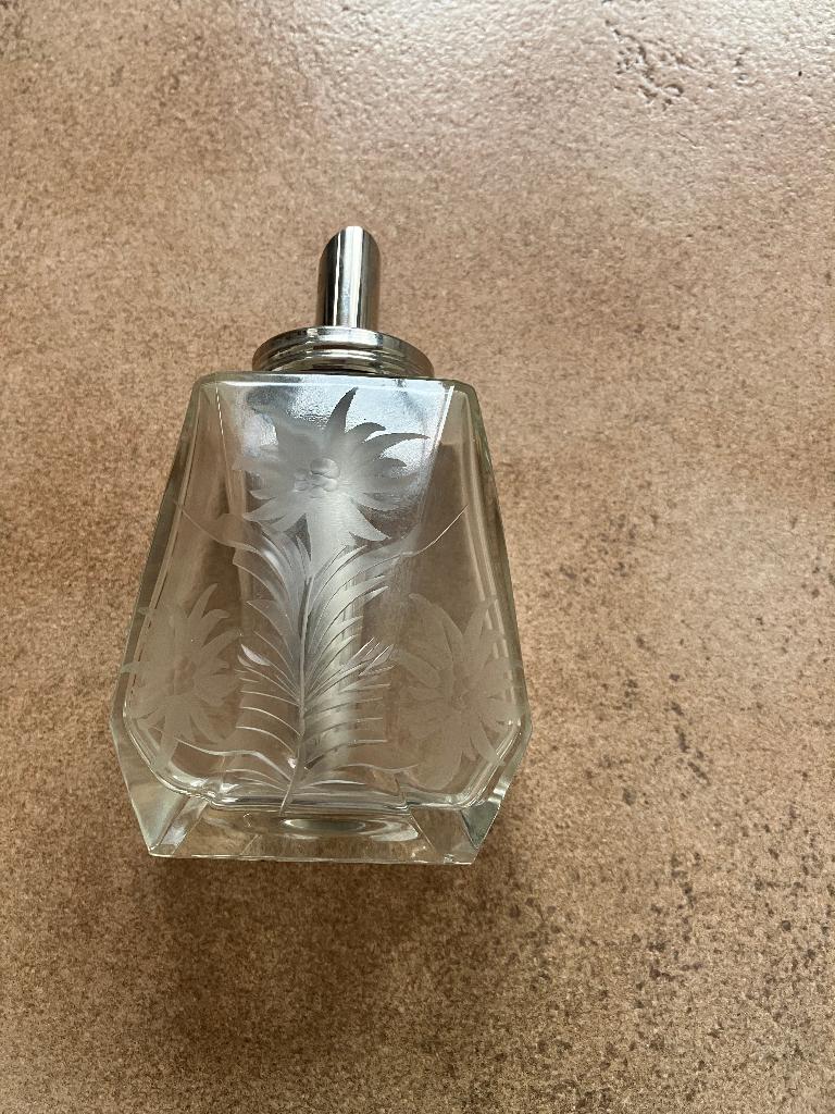 Suiker (schud-)pot van prachtig geslepen dik glas uit 1959, Ophalen of Verzenden