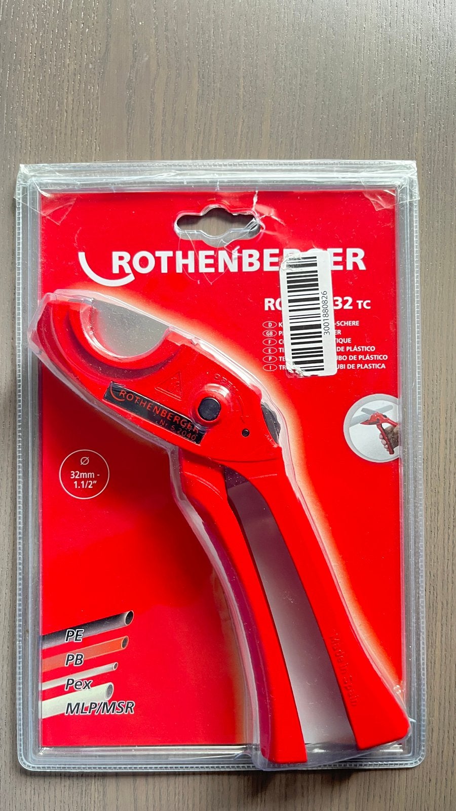 Rothenberger ROCUT 32 TC kunststof pijpschaar Nieuw, Ophalen of Verzenden, Nieuw