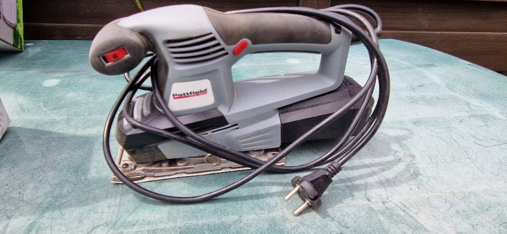 Pattfield vlak schuurmachine in doos en in goede staat, Ophalen of Verzenden, Zo goed als nieuw, Minder dan 600 watt, Vlakschuurmachine