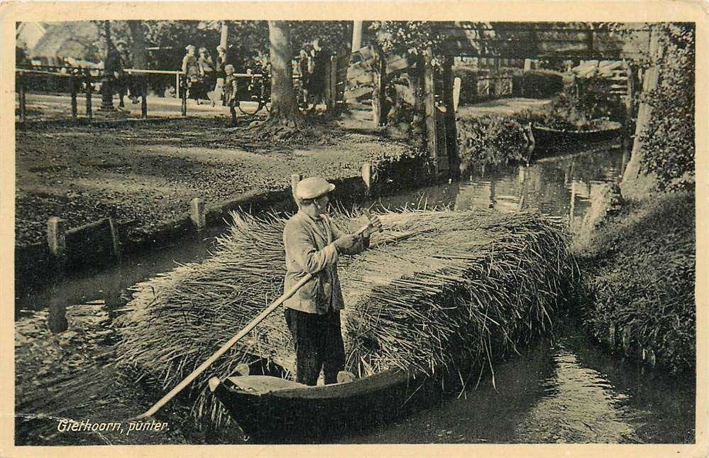 304-255-027 Giethoorn Punter, Verzenden, Voor 1920, Overijssel