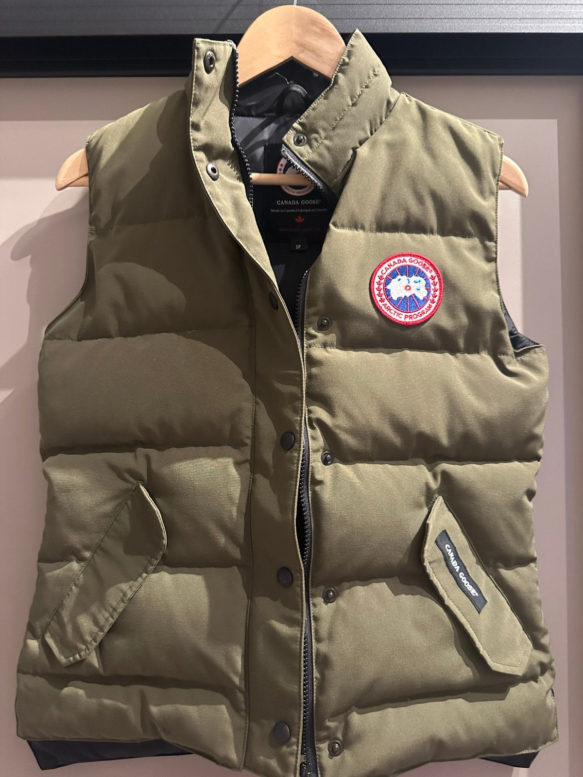 Canada Goose Bodywarmer Groen Maat S/P, Ophalen of Verzenden, Zo goed als nieuw, Maat 36 (S), Groen