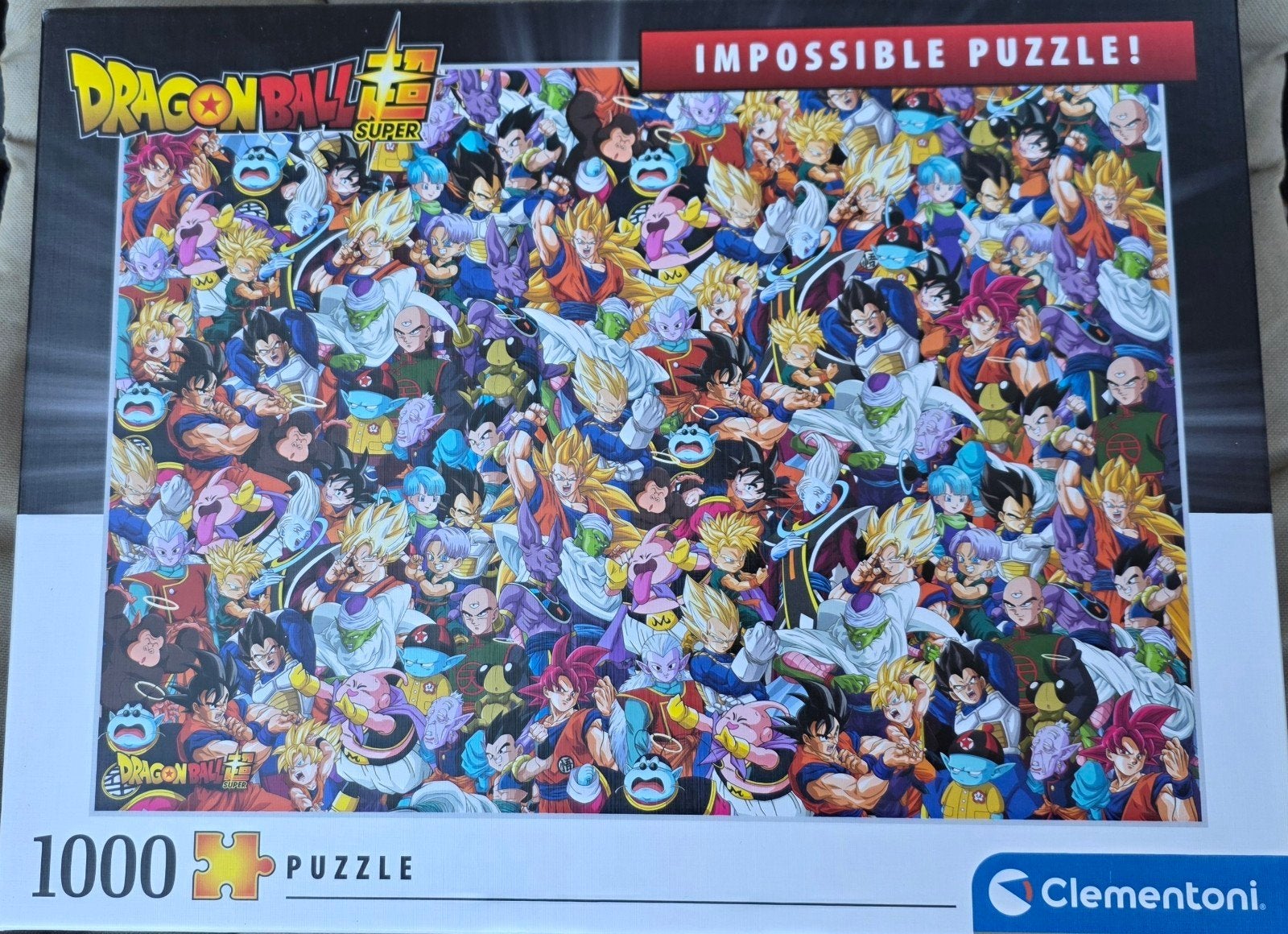 Dragon Ball Super Impossible Puzzel 1000 stukjes Clementoni, Hobby en Vrije tijd, Denksport en Puzzels, Zo goed als nieuw, Legpuzzel