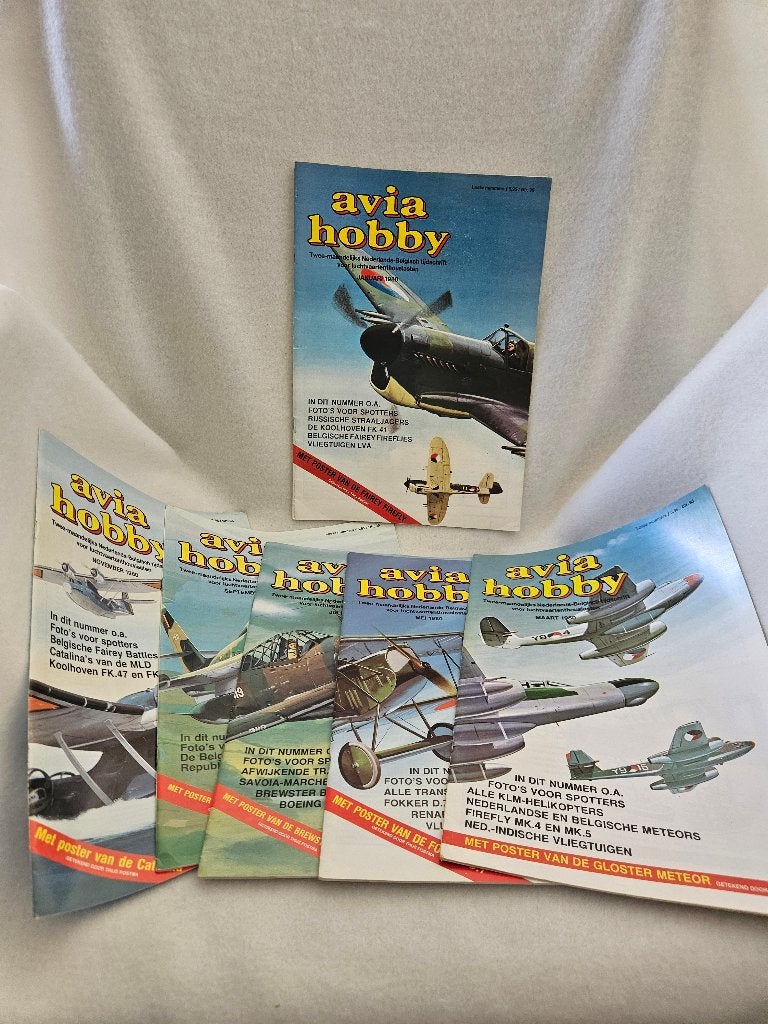 AVIA Hobby 6 tijdschriften 1980 v luchtvaartenthousiasten, Verzamelen, Luchtvaart en Vliegtuigspotten, Ophalen of Verzenden, Gebruikt