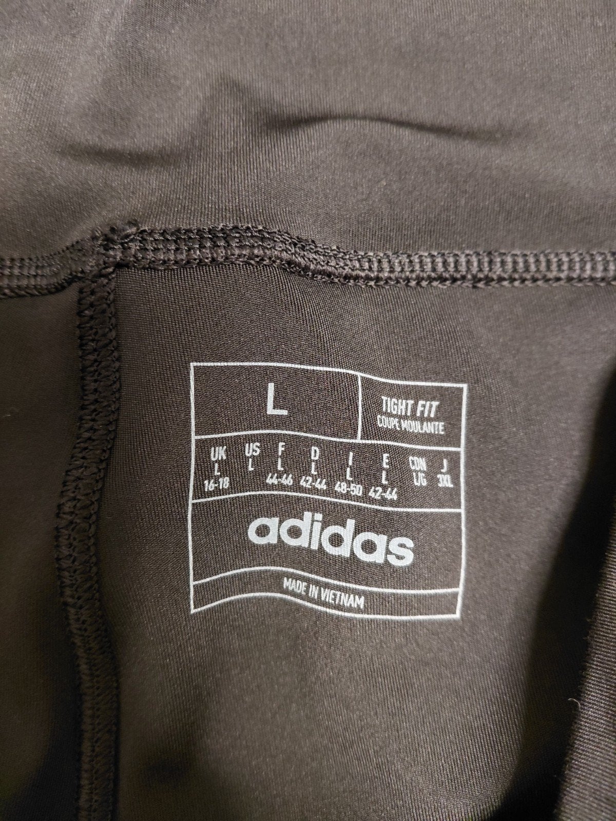 Adidas sportlegging zwart met witte strepen - Maat L, Kleding | Dames, Adidas, Zwart, Maat 42/44 (L), Ophalen of Verzenden