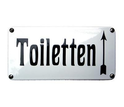 tekstbord Toiletten emaille 10 x 20 cm