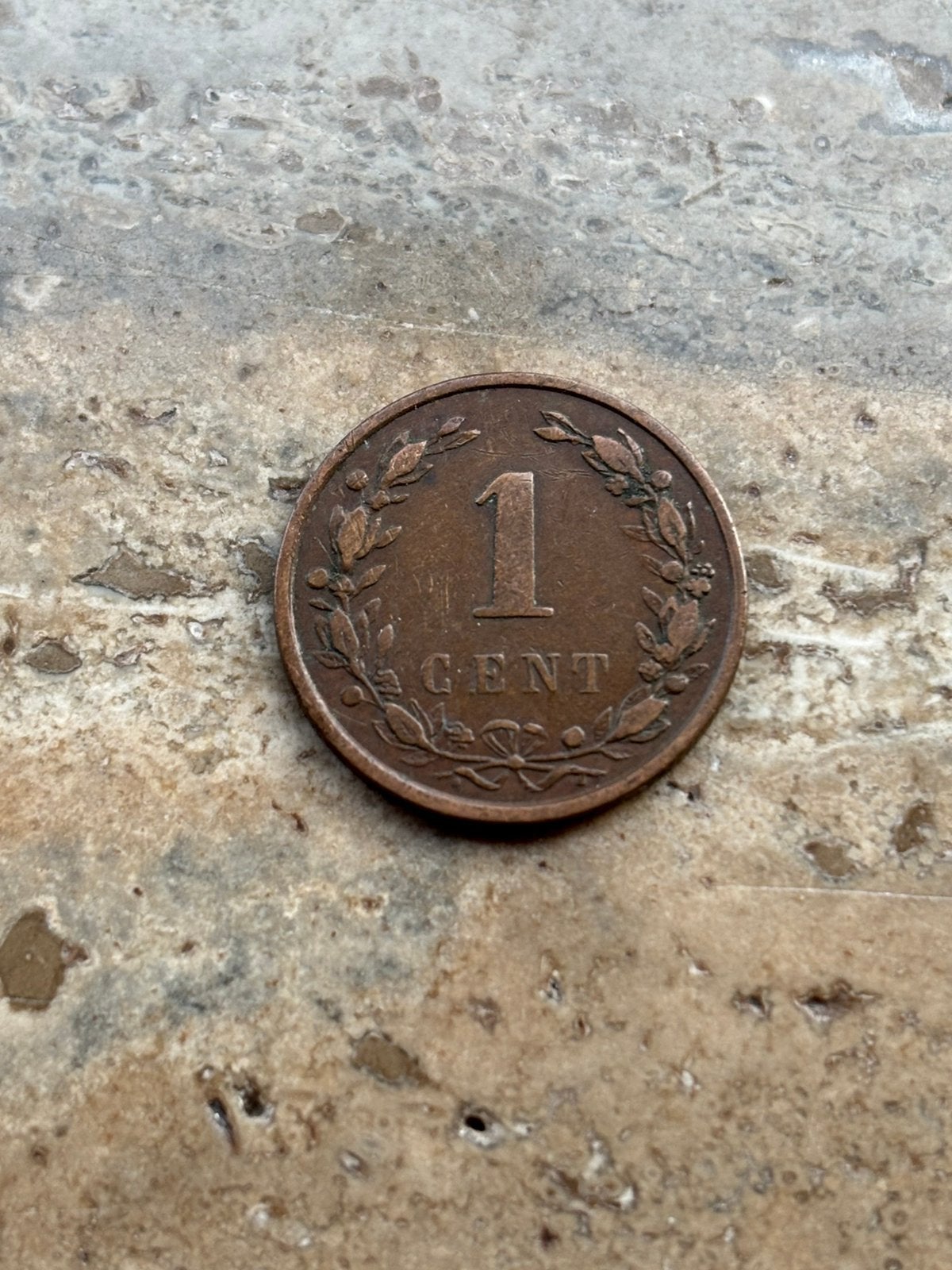 1 cent 1900 type a ronde nullen Wilhelmina, Postzegels en Munten, Munten | Nederland, Ophalen of Verzenden, Koningin Wilhelmina