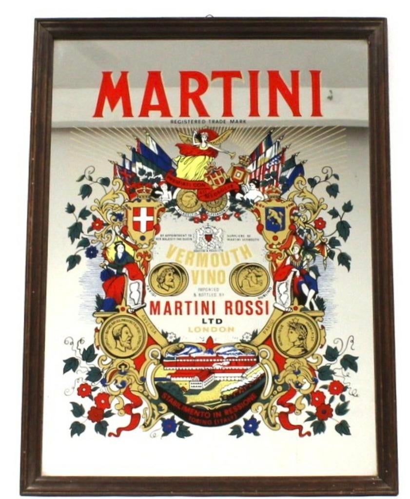 Vintage spiegel jaren '70 Martini, Ophalen of Verzenden, Gebruikt, Overige typen