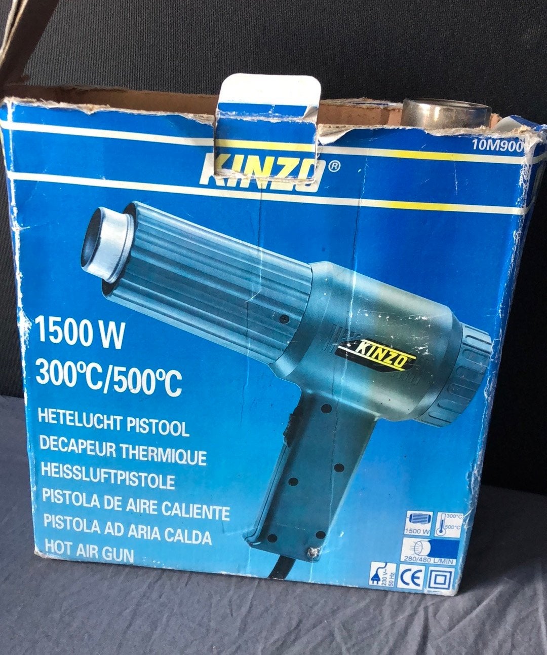 Kinzo Heteluchtpistool 1500W - 300C/500C, Ophalen of Verzenden, Gebruikt, Overige typen, Overige merken