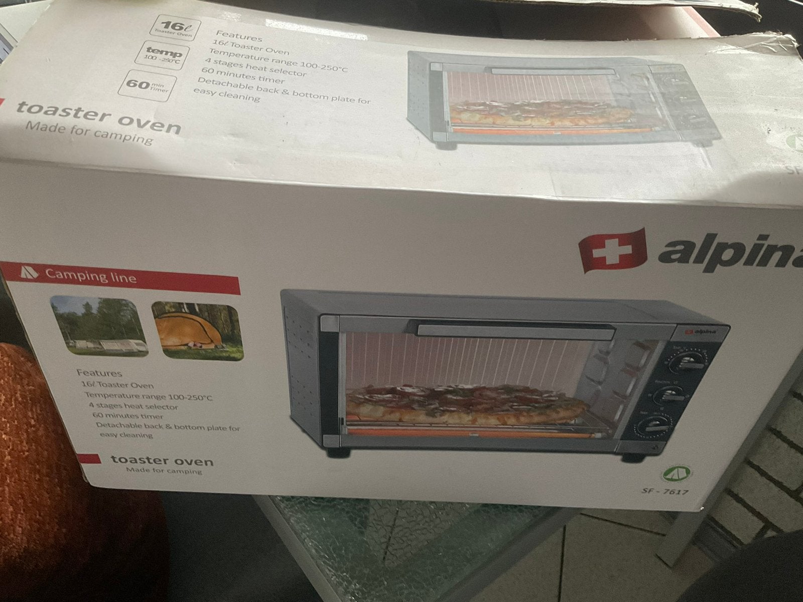 Alpina Camping Toaster Oven - Compacte Oven voor Camping, Ophalen, Zo goed als nieuw