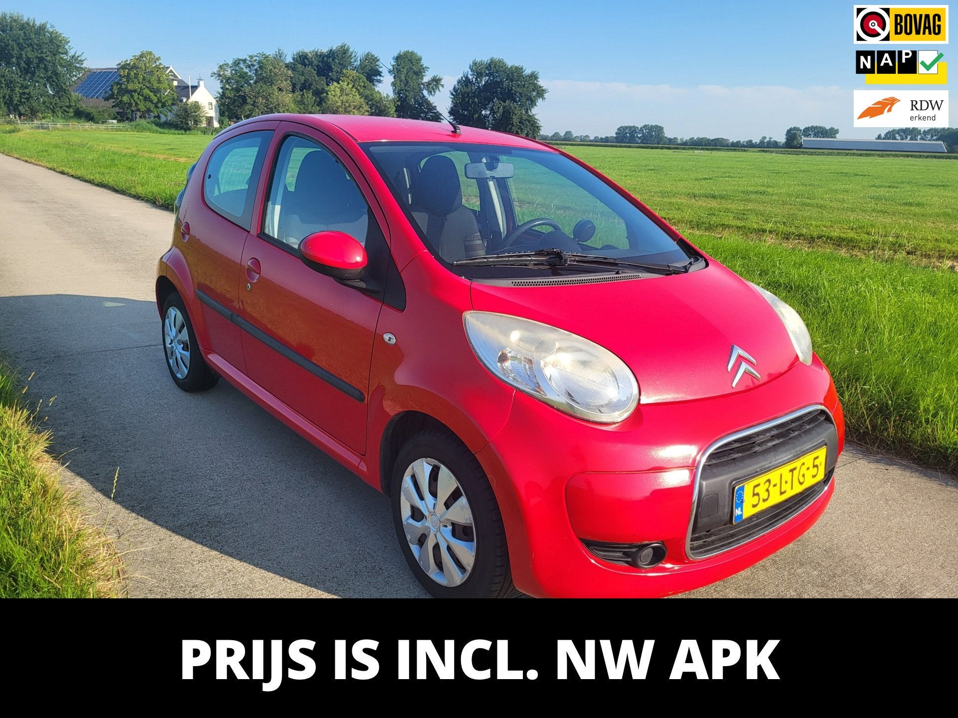 Citroen C1 1.0-12V Ambiance 5drs 149.879km APK 10-07-2027, Auto's, Citroën, Voorwielaandrijving, Stof, Gebruikt, Zwart