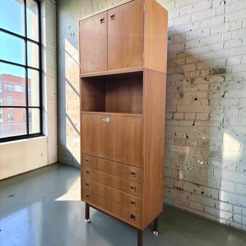 Vintage houten leggerkast / boekenkast / vitrine MDK, Ophalen, Utrecht