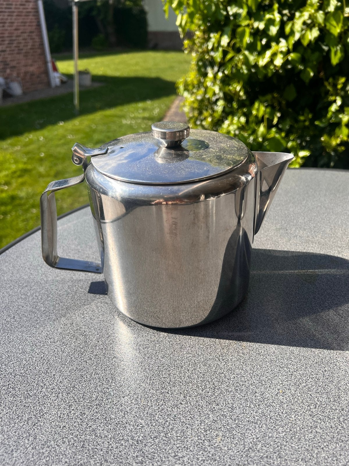 RVS Theekan 1,5L en Koffiekan 2L - Set van 4, Theepot/fluitketel, Gebruikt, Zilver, Ophalen of Verzenden