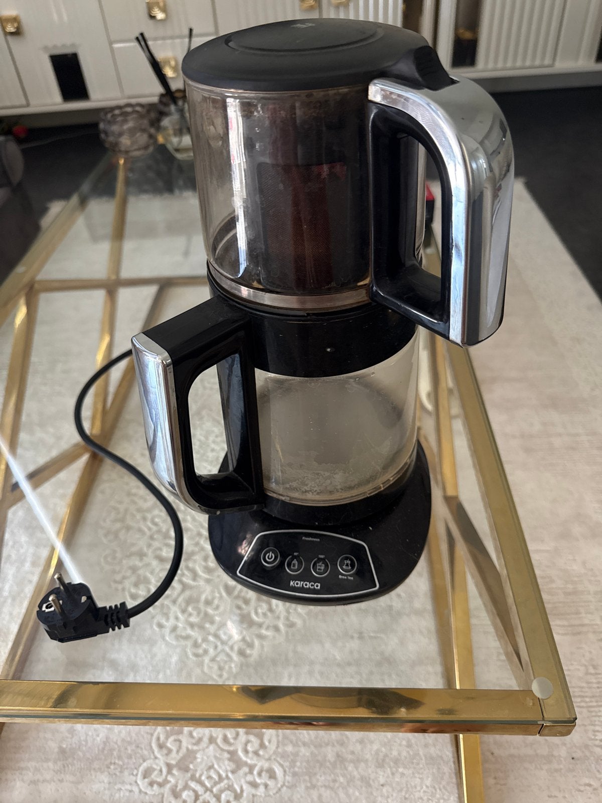 Karaca Koffie- en Theezetapparaat - Zwart, Gebruikt, Overige typen, Koffiemachine, Ophalen of Verzenden