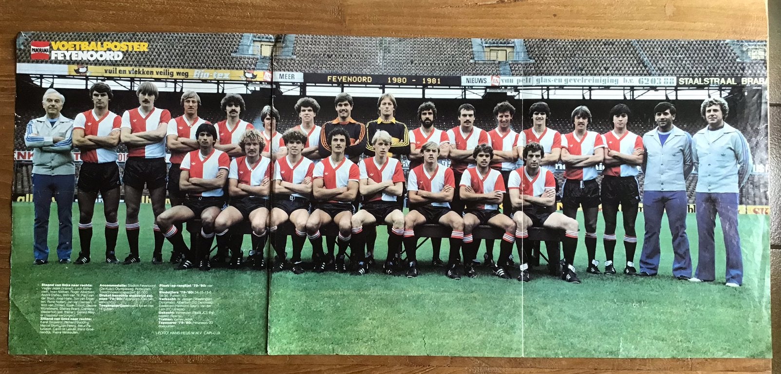 Feyenoordposter 1980/81.Uit de Panorama, Verzamelen, Ophalen of Verzenden, Gebruikt, Feyenoord, Poster, Plaatje of Sticker