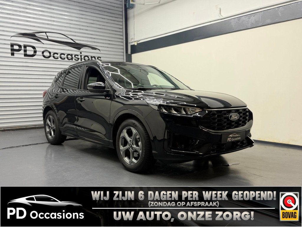 Ford Kuga 2.5 FHEV ST-Line - 192PK - Winter pakket - Camera, Auto's, Ford, Stof, Gebruikt, Zwart, Zwart