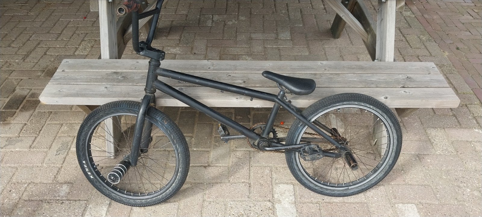 BMX 20 inch opknapper - Zwart, Ophalen, Staal, Velgrem, Voetsteunen