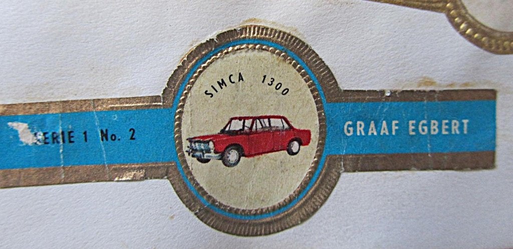 sigarenbandje  SIMCA 1300, Ophalen of Verzenden, Gebruikt, Sigarenbandjes