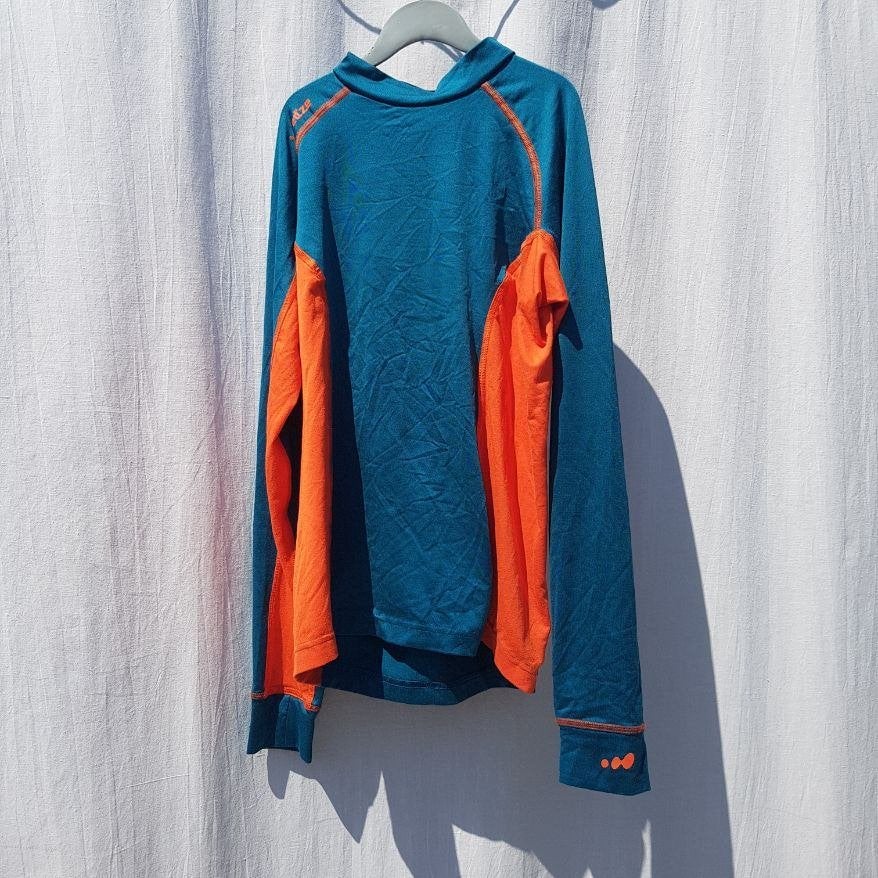 Blauw oranje sport shirt. Mt 146/152. Merk Oxylane, ., Ophalen of Verzenden, Zo goed als nieuw, .
