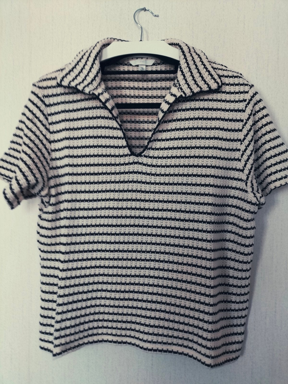Gestreept polo shirt met korte mouwen - maat L, Ophalen of Verzenden, Maat 42/44 (L), Meerkleurig, Korte mouw