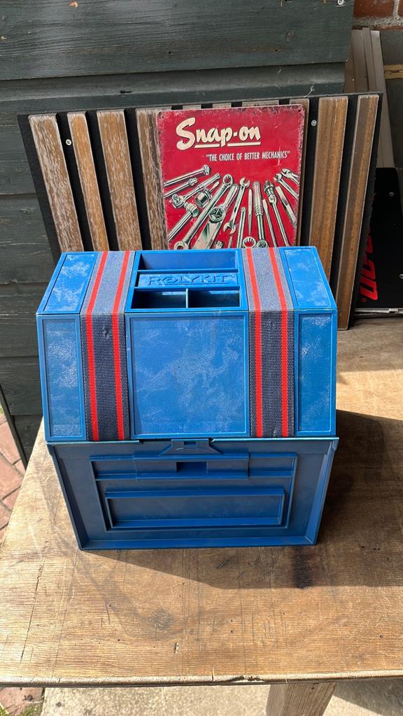 Rolykit  blauw jaren 70, Ophalen of Verzenden, Zo goed als nieuw