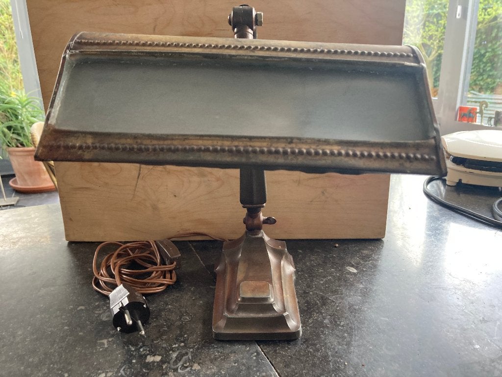 bureaulamp antiek Notarislamp, Antiek en Kunst, Ophalen of Verzenden