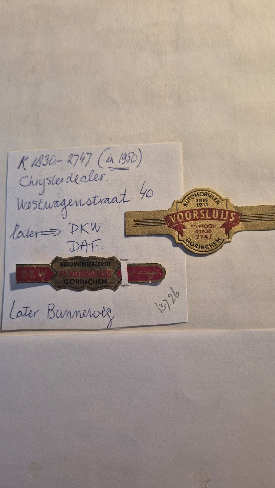 Sigarenbanden Gorinchem, Ophalen, Zo goed als nieuw, Sigarenbandjes